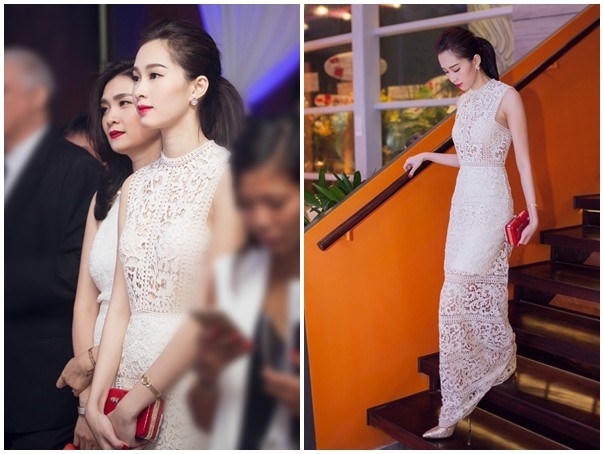 Hoa hậu Thu Thảo lu&ocirc;n chọn nhữn gam m&agrave;u nhẹ nh&agrave;ng, thanh tho&aacute;t mỗi lần xuất hiện trước c&ocirc;ng ch&uacute;ng. Ảnh: internet.