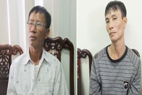 Hai đối tượng Tiến và Vân bị bắt giữ.