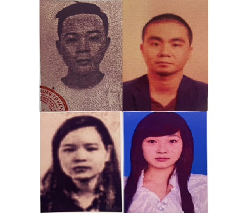 Các đối tượng bị truy tìm.