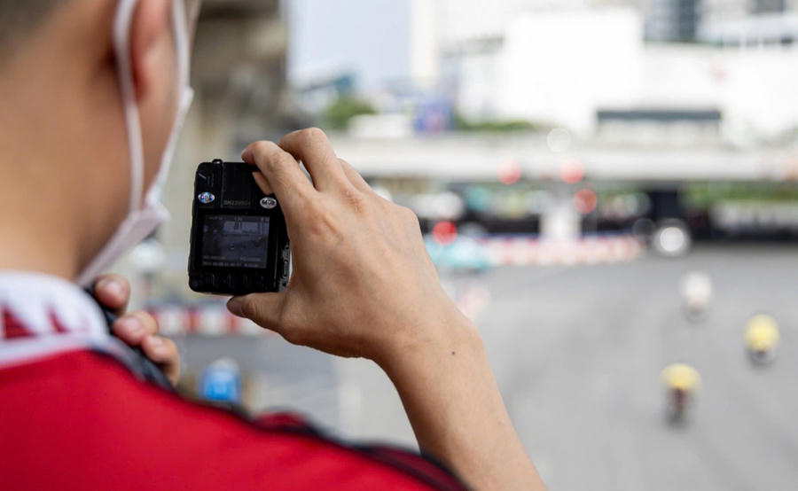 Những chiếc camera thiết bị nghiệp vụ để ghi nhận các trường hợp vi phạm giao thông.