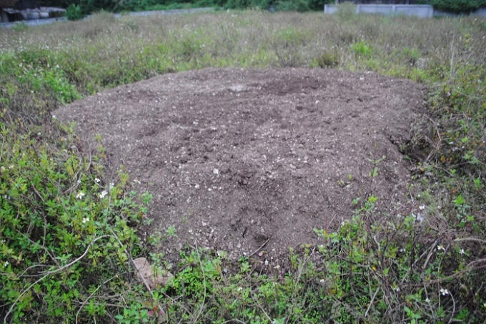 Một bãi đất mới được người dân cuốc xới chuẩn bị trồng rau (ảnh Duy Ngợi).