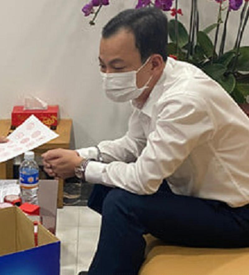 Nghi can Lê Thành Trung là “ông trùm” trong đường dây buôn lậu, sản xuất xăng giả. Ảnh: VH. 