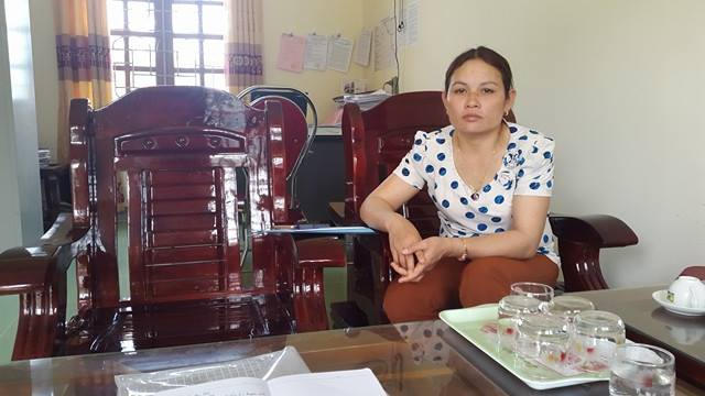 Bà Lương Thị Hồng, Chủ tịch UBND xã Thông Thụ, huyện Quế Phong, tỉnh Nghệ An.