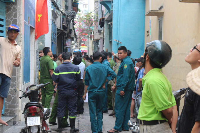 Hiện trường vụ cháy.