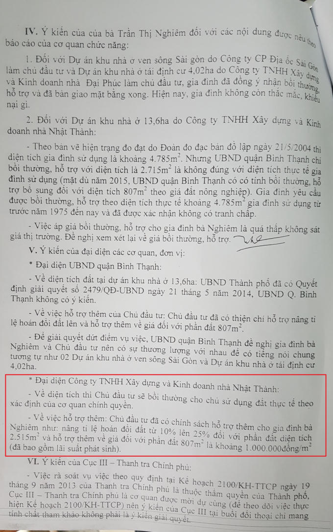 Đại diện Công ty Nhật Thành nêu quan điểm tại buổi đối thoại