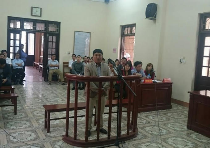Bị cáo Chu Văn Phú tại phiên tòa xét xử ngày 20/2.