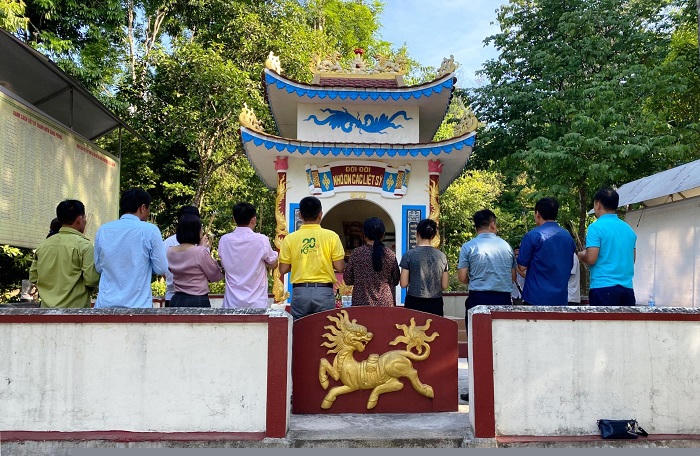 Ngôi miếu khiêm nhường hiện nay, nơi đang thờ cúng các anh hùng liệt sỹ.