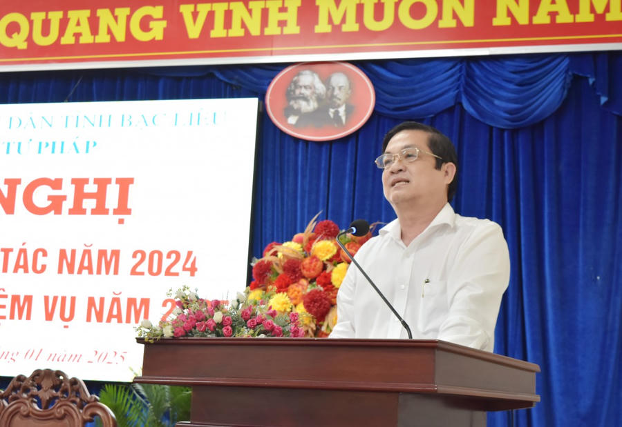Ông Huỳnh Chí Nguyện - Phó Chủ tịch UBND tỉnh Bạc Liêu, phát biểu chỉ đạo.