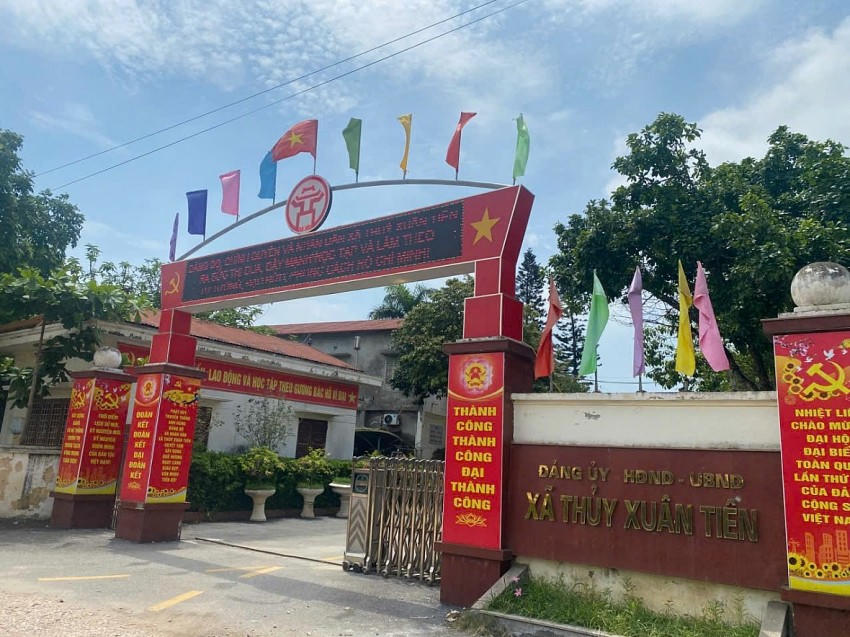 Trụ sở UBND xã Thuỷ Xuân Tiên.