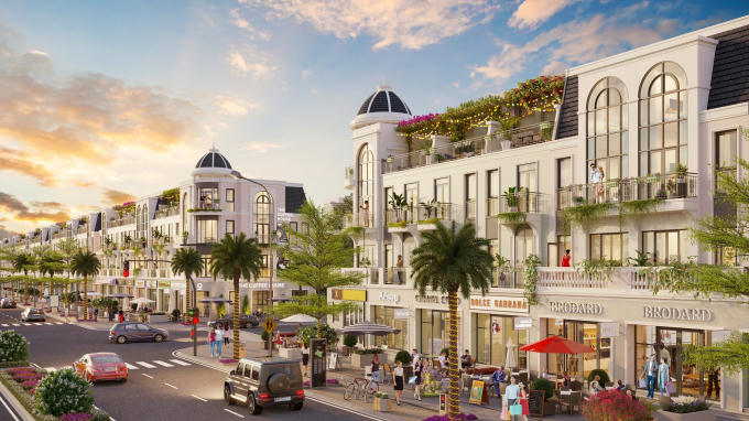 Phối cảnh khu phố Tây dự án Imperia Grand Plaza Đức Hòa