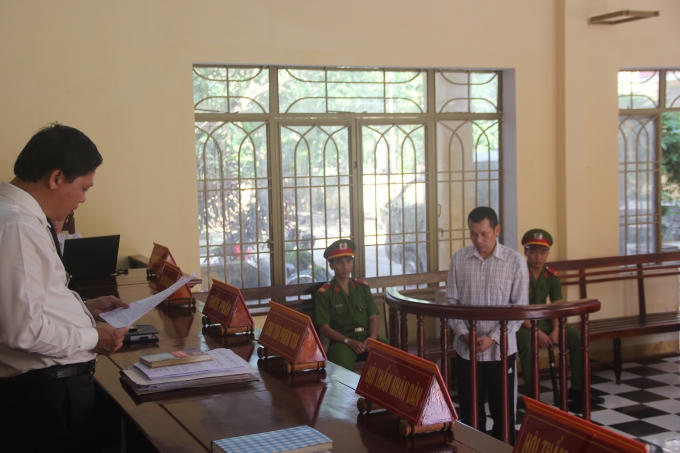 Bị cáo Ngọc tại phiên tòa.