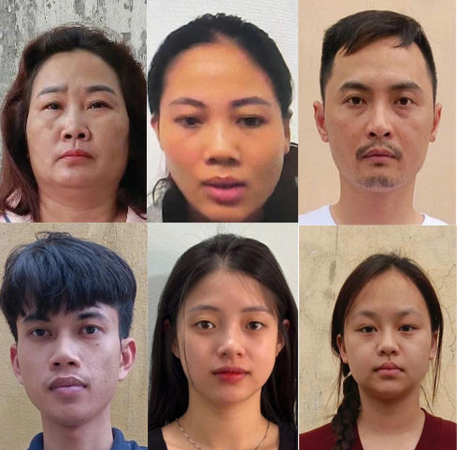 Các đối tượng bị khởi tố với tội danh che giấu tội phạm trong vụ án.