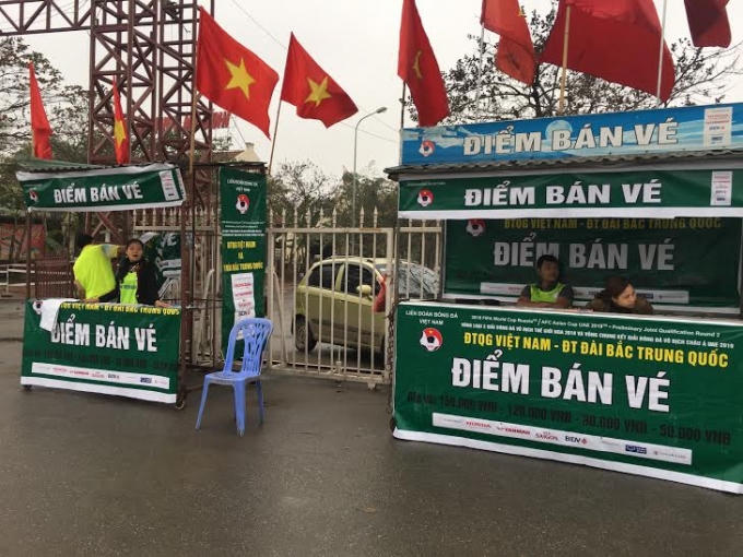 Điểm bán vé trận Việt Nam vs Đài Loan.