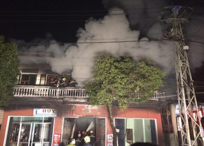 Hiện trường vụ cháy.