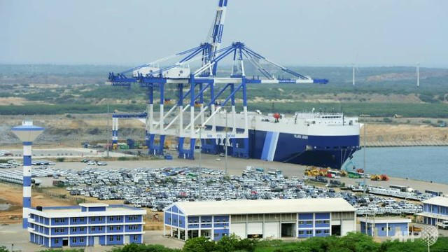 Cảng nước sâu Hambantota của Sri Lanka (Ảnh: AFP)