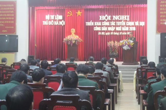 Hôm qua (23/12), Bộ Tư lệnh Thủ đô đã tổ chức hội nghị triển khai thực hiện tuyển chọn và gọi công dân nhập ngũ 2016