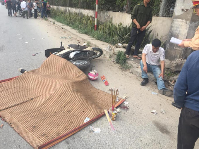 Hiện trường vụ tai nạn.