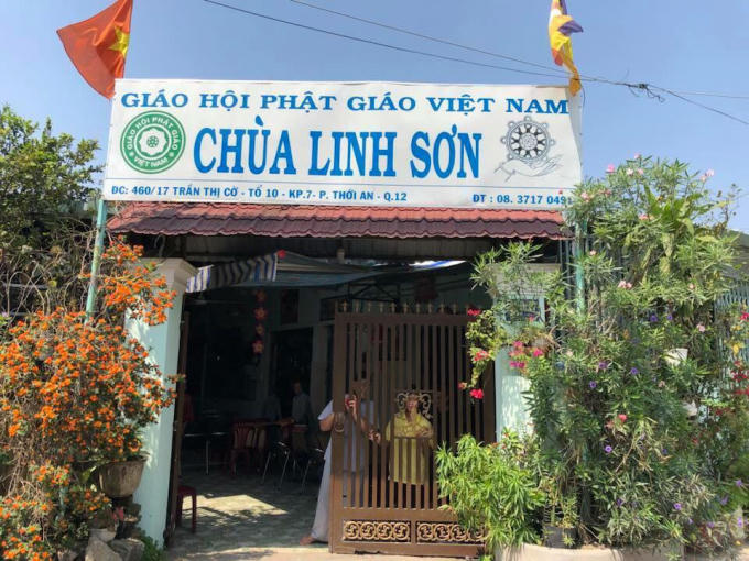 Chùa Linh Sơn, quận 12, TP HCM, nơi đang nhận nuôi dưỡng nhiều trẻ mồ côi khuyết tật.