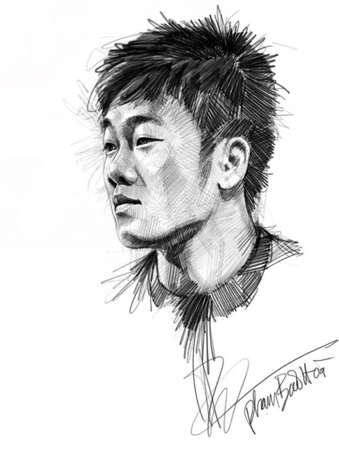 Đội trưởng Trường "híp" của chúng ta đây mà. Anh vẫn đẹp trai dù là ngoài đời thực hay trong ảnh.