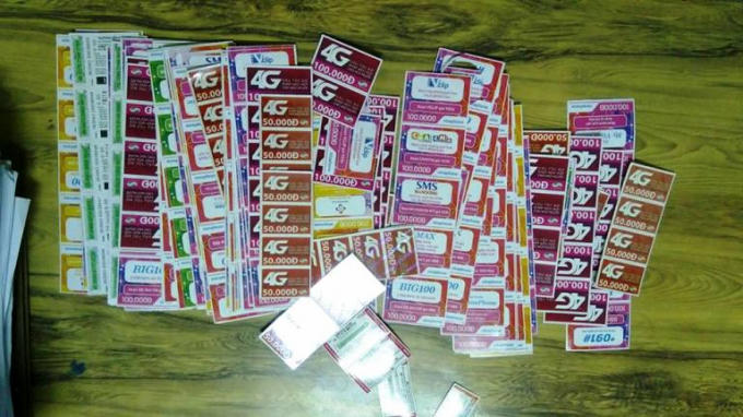 Toàn bộ thẻ cào trị giá 70 triệu đồng mà anh H. mua gửi qua facebook cho kẻ lừa đảo.