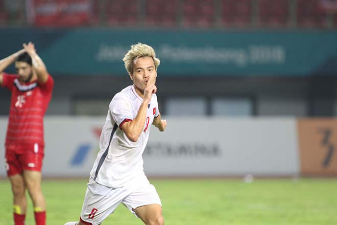 Văn Toàn đã ghi bàn thắng quyết định chiến thắng cho Olympic Việt Nam trước Olympic Syria.