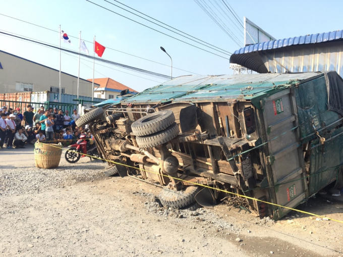 Hiện trường vụ tai nạn.