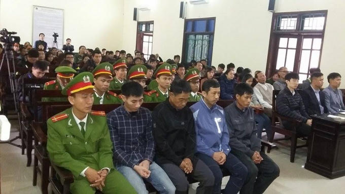 4 bị cáo tại phiên tòa xét xử