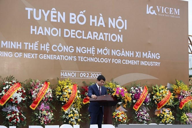 Vicem cùng Tập đoàn FLSmidth (Đan Mạch) ra Tuyên bố Hà Nội về phát minh thế hệ công nghệ mới ngành xi măng.