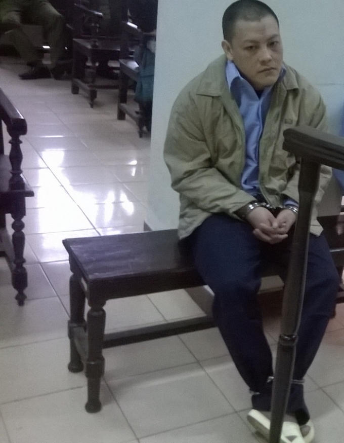 Bị cáo Hàng A Phong tại phiên tòa sáng nay 4/12.