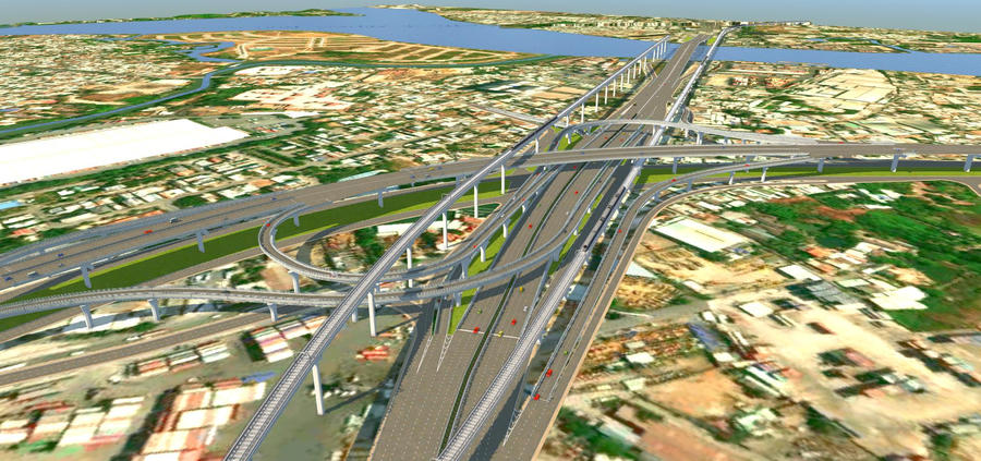 Điểm đầu dự án tại nút giao Tân Vạn dài 2,4 km.