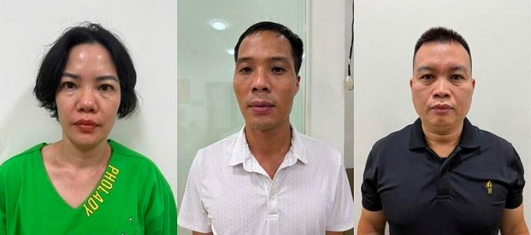 Nhóm đối tượng bị tạm giữ hình sự.