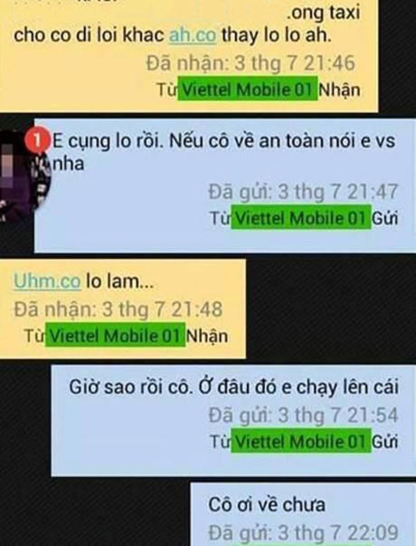 Những tin nhắn như linh cảm có điều xấu đang xảy ra của nạn nhân Phạm Thị Oanh