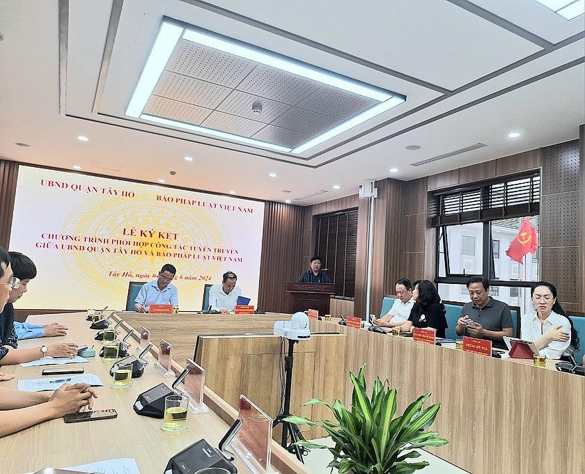 Quang cảnh lễ ký kết. (Ảnh: PV)