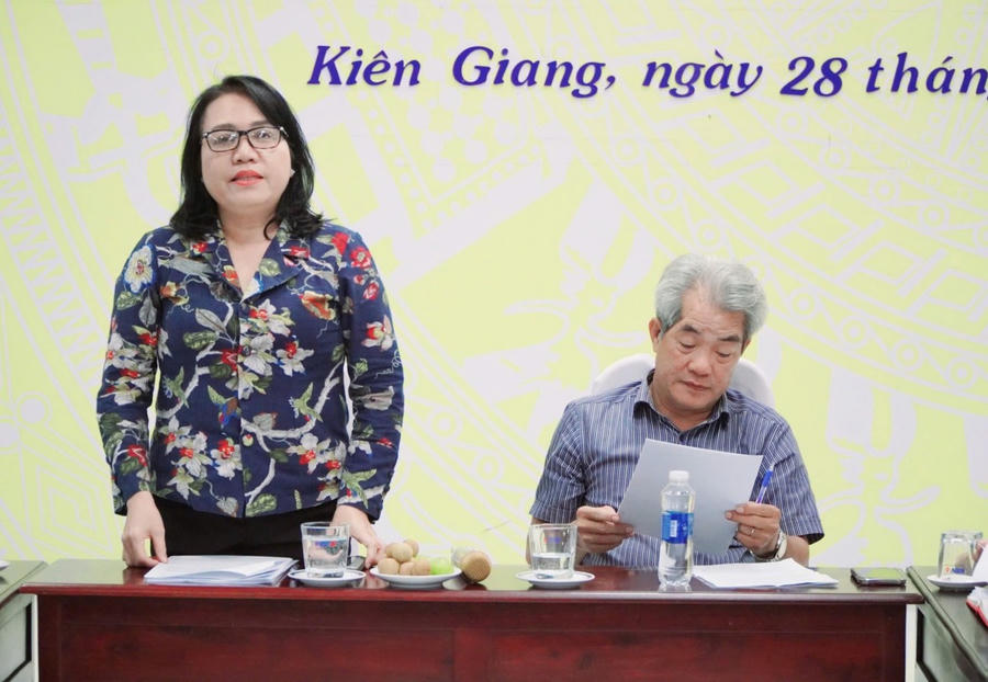 Bà Nguyễn Thị Kim Hương - Phó Giám đốc Sở Tư pháp tỉnh Đồng Nai phát biểu.