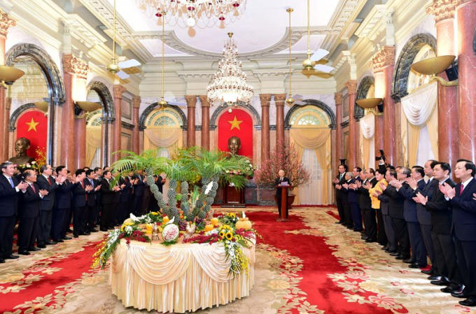 Tổng Bí thư chúc Tết lãnh đạo, nguyên lãnh đạo Đảng, Nhà nước.