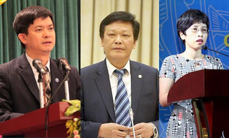 Từ trái qua phải. Ông Lê Quang Tùng, ông Nguyễn Duy Thăng; Bà Trần Thị Hà