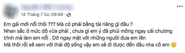 Một thành viên từ ekip sản xuất chương trình "Nóng cùng World Cup" bóng gió về một người chưa nổi đã mắc bệnh ngôi sao.