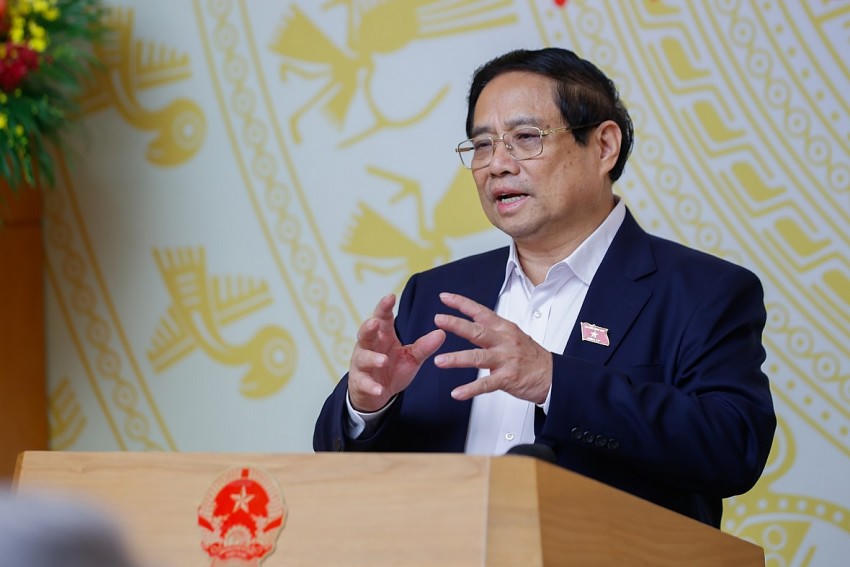 Thủ tướng Phạm Minh Chính nhấn mạnh quyết tâm cơ bản xóa nhà tạm, nhà dột nát trên phạm vi cả nước trước ngày 31/10/2025, sớm hơn 2 tháng so với mục tiêu ban đầu đã đề ra - Ảnh: VGP