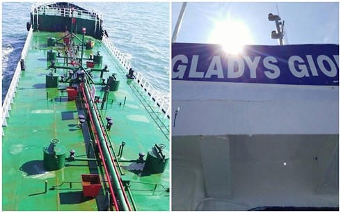 Tàu Gladys Giory bị bắt giữ.