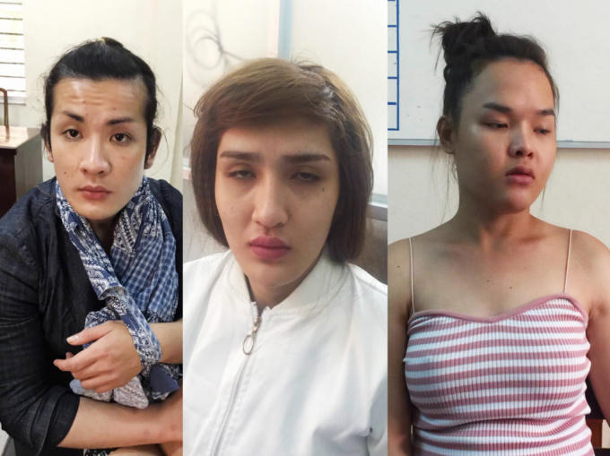 Các đối tượng bị tạm giữ.