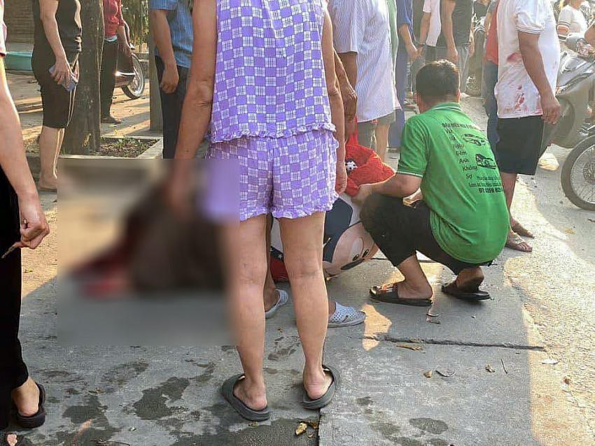 Khu vực hiện trường vụ tai nạn.