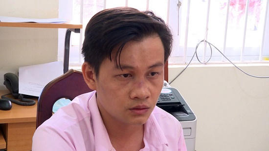 Nguyễn Văn Hiếu tại cơ quan công an - Ảnh: Tuổi trẻ