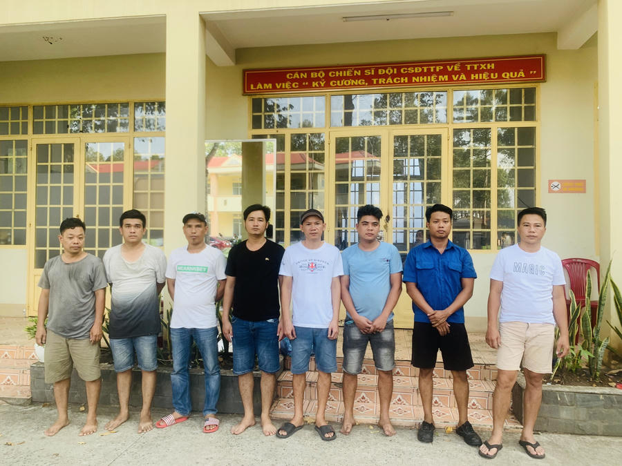 Các đối tượng bị bắt giữ.