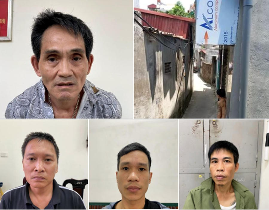 Các đối tượng bị bắt giữ.
