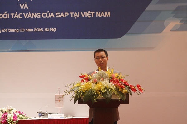 Ông Hoàng Thanh Tùng , Giám đốc điều hành, Chủ tịch của APZON phát biểu tại buổi lễ.