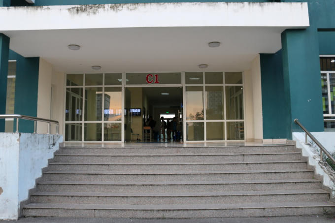 Nhà C1, khu B, KTX ĐHQG TP HCM – nơi xảy ra vụ việc.