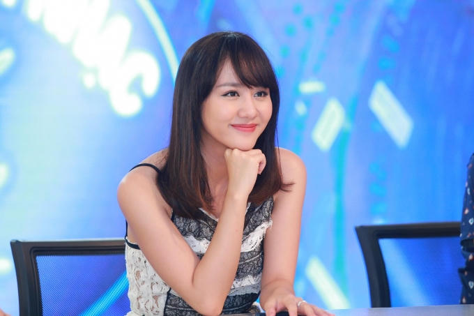 Văn Mai Hương trên ghế giám khảo Idol Kids.
