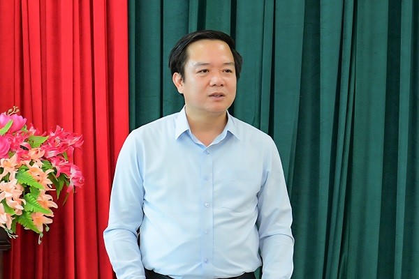 Ông Phạm Quang Ngọc, Chủ tịch UBND tỉnh Ninh Bình phát biểu tại buổi kiểm tra.