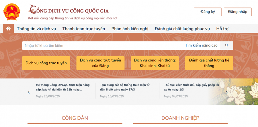 Triển khai Cổng Dịch vụ công quốc gia trở thành điểm "một cửa số" tập trung, duy nhất