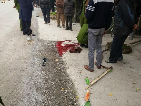 Những vệt máu được xác định là của nạn nhân tại hiện trường.